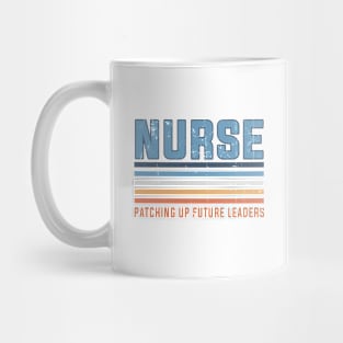 Nurse Patching Up Future Leaders Future Nurses School Vintage Mug